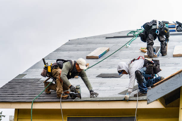 Professional Gutter Installation technician working in Upland, PA